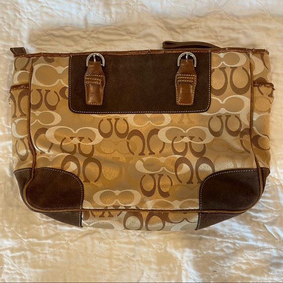 Coach logo clutch brown and tan - Picture 3 of 8